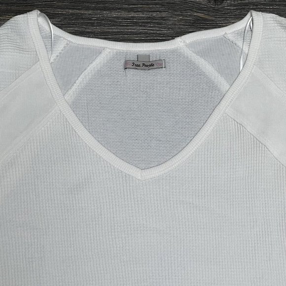 NWT Free People Santa Clara Thermal Top in Alabaster Off Shoulder XS X-Small - Picture 6 of 16